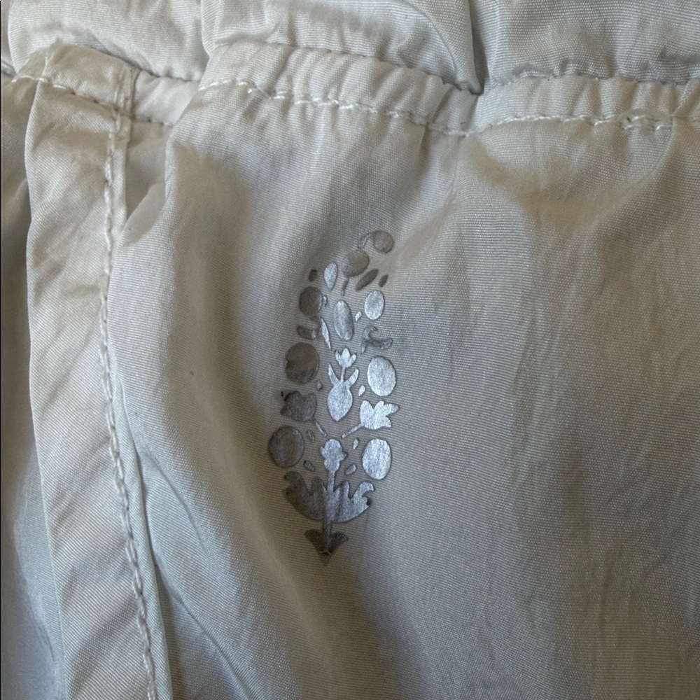 Free People Movement Way Home Shorts White Smocked Waist Lined Size Small” - Picture 7 of 7